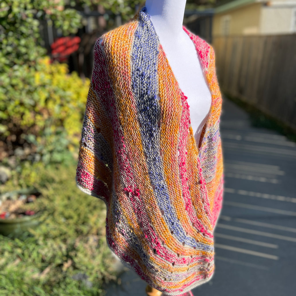 Project Notes: Knitting Stephen West's Dotted Rays Shawl